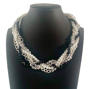 White House Black Market Eight Strand Sparkle Necklace 17.5”